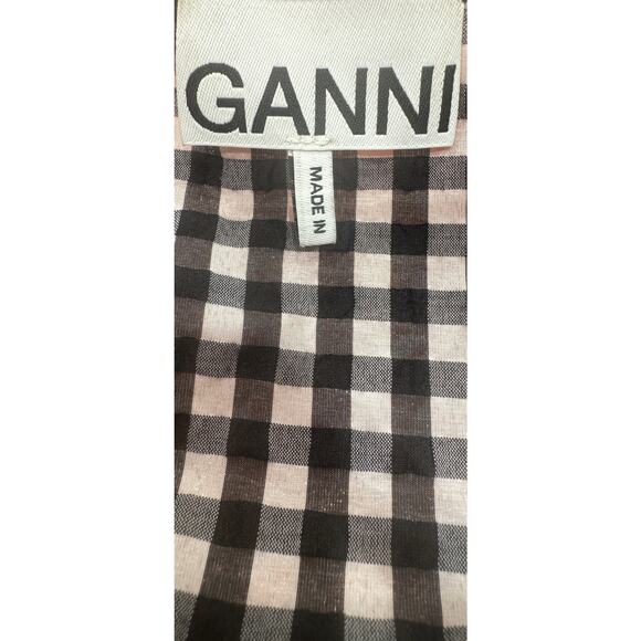 Ganni Black and White Checkered Top - Picture 12 of 16